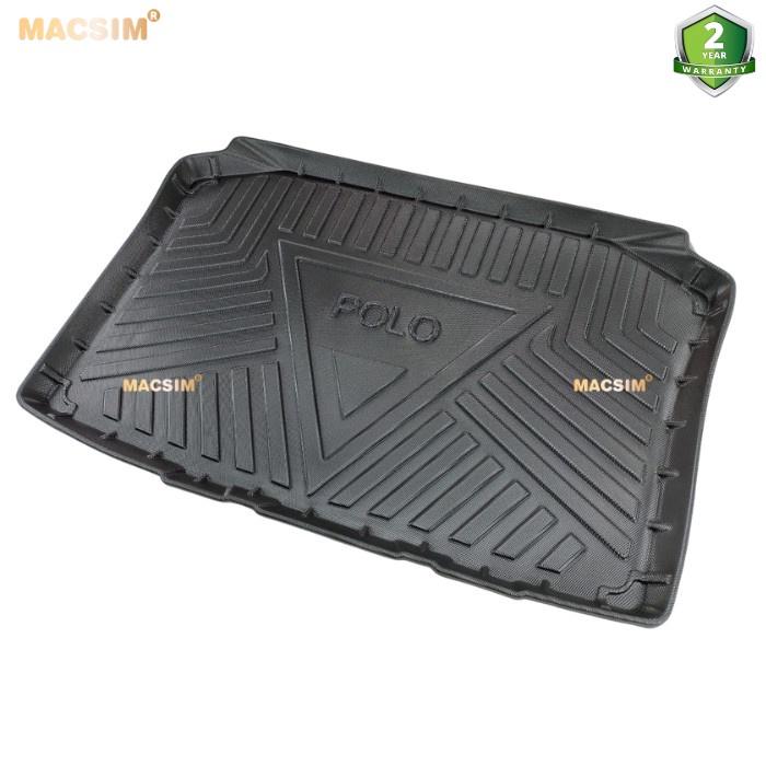 Thảm lót cốp Volkwagen Polo HB 2014-2018 nhãn hiệu Macsim chất liệu tpv cao cấp màu đen hàng loại 2