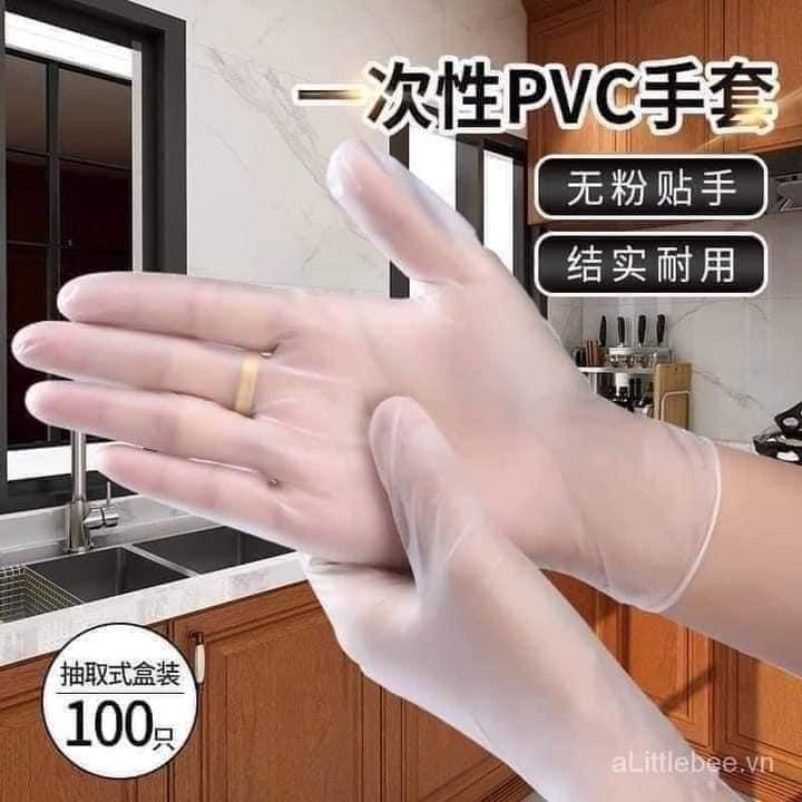 Hộp 100 găng tay cao su TPE dùng 1 lần Victoria làm bếp nấu ăn vệ sinh siêu dai - 100 cái