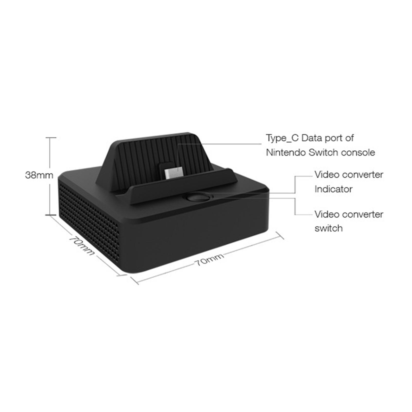 TNS-1828 Video Converter Dock for Switch,Charging Dock HDMI TV Adapter Charger Replacement