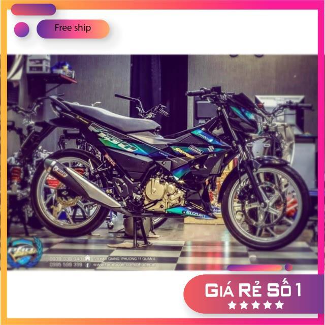 Tem rời dành cho xe Satria Fi Chất liệu Crom