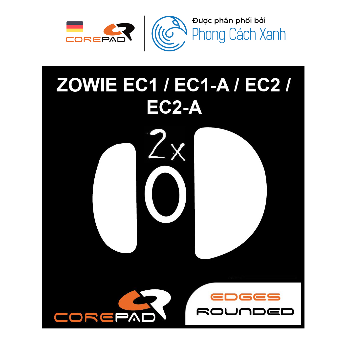 Feet chuột PTFE Corepad Skatez cho Zowie EC1 / EC1-A / EC1-B DIVINA / EC1-C / EC2 / EC2-A / EC2-B DIVINA / EC2-C / EC3-C  - Hàng Chính Hãng