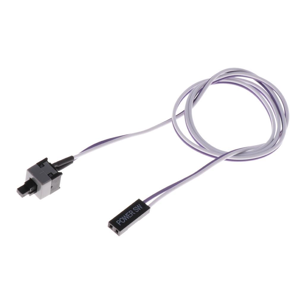 10Pcs 2Pin SW Power Cable on/off Push Button  Motherboard Switch Line