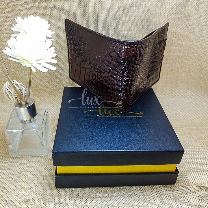 Ví Nam Da cá sấu LuxLeather LM1014 Một mặt - Kiểu Ngang - Da trơn