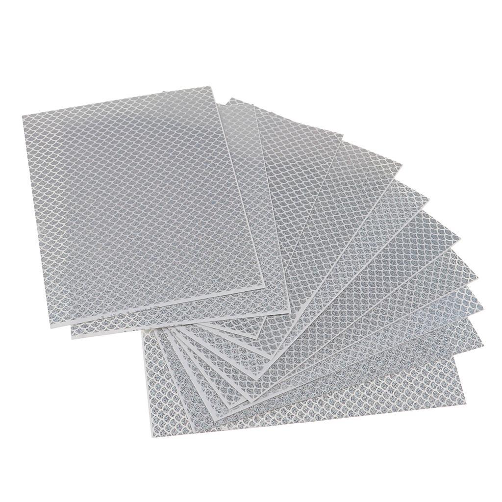 10pcs Holographic Adhesive Film Flash Fishing Lure Tape Lure Baits Scales Skin Stickers