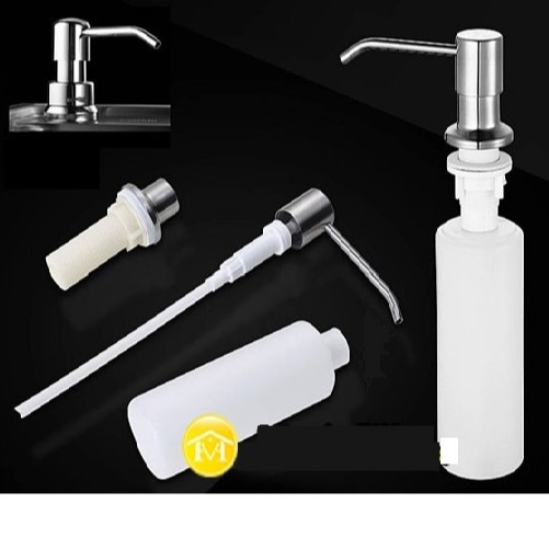 Combo chậu rửa chén inox 7843 cân, vòi rửa bát nóng lạnh Vuông, bộ xả chậu, rá inox đa năng, bình xà phòng