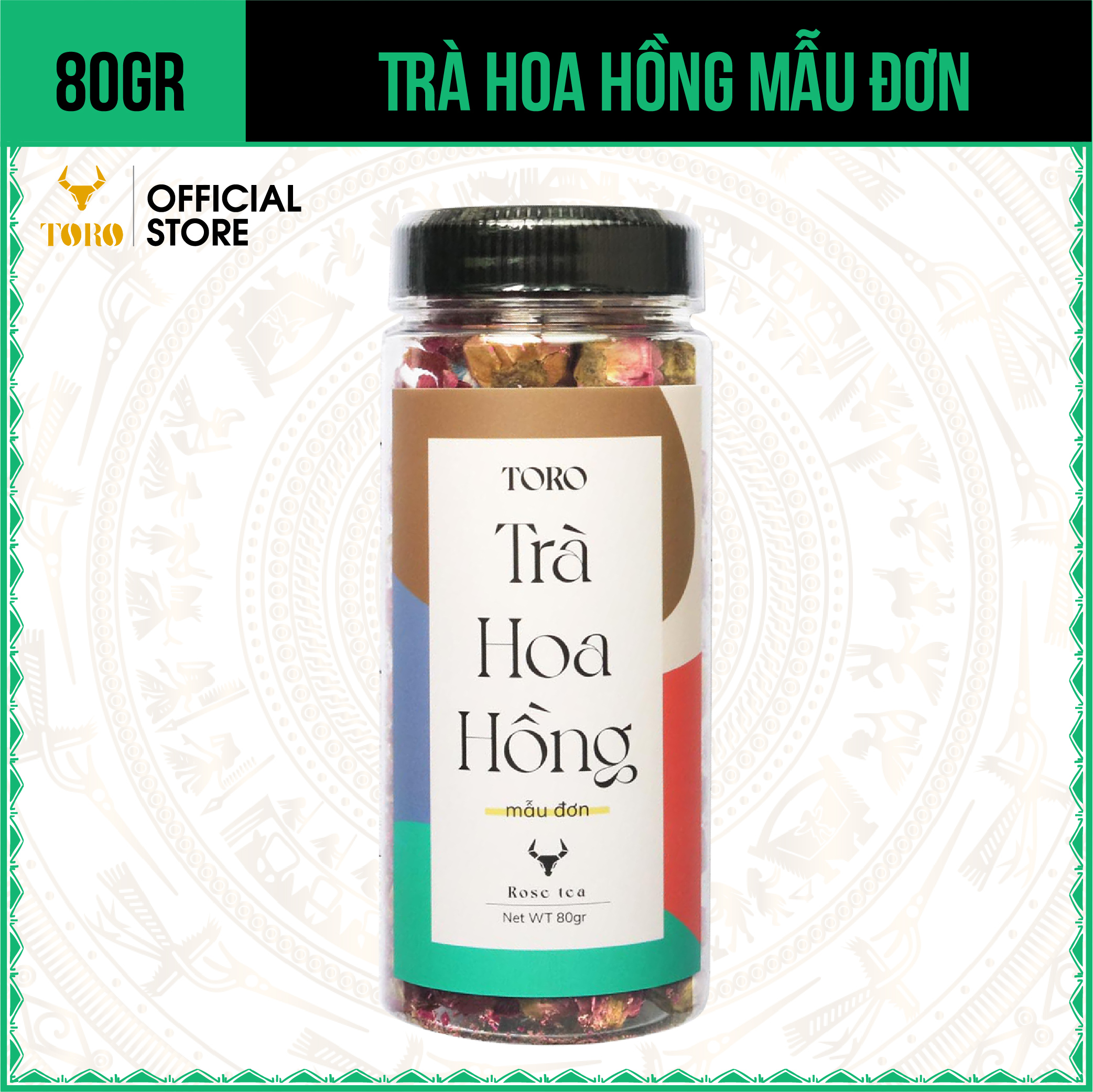 [80GR] Trà Hoa Hồng Mẫu Đơn Toro Nguyên Chất 100% | TORO FARM