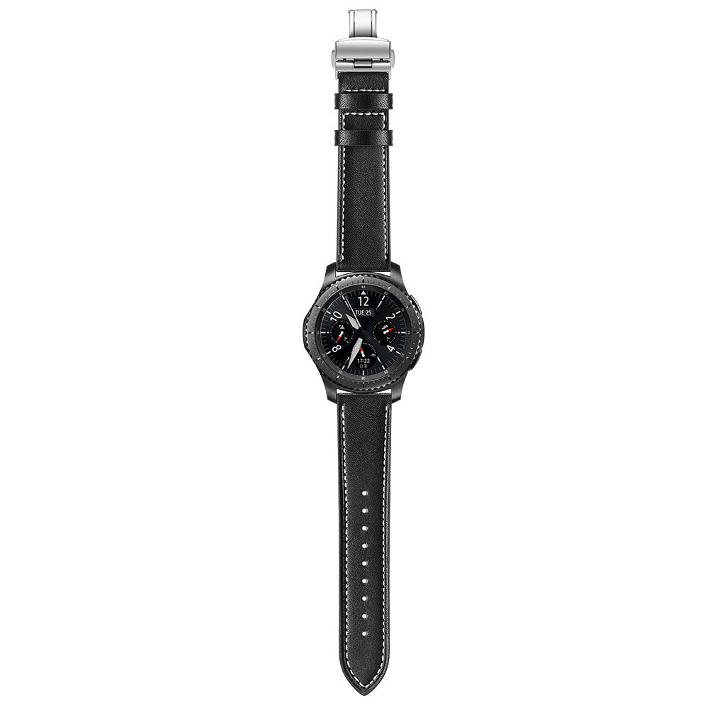 Dây Da Khóa Bạc Chống Gãy Cho  Galaxy Watch 46 (Size 22mm)