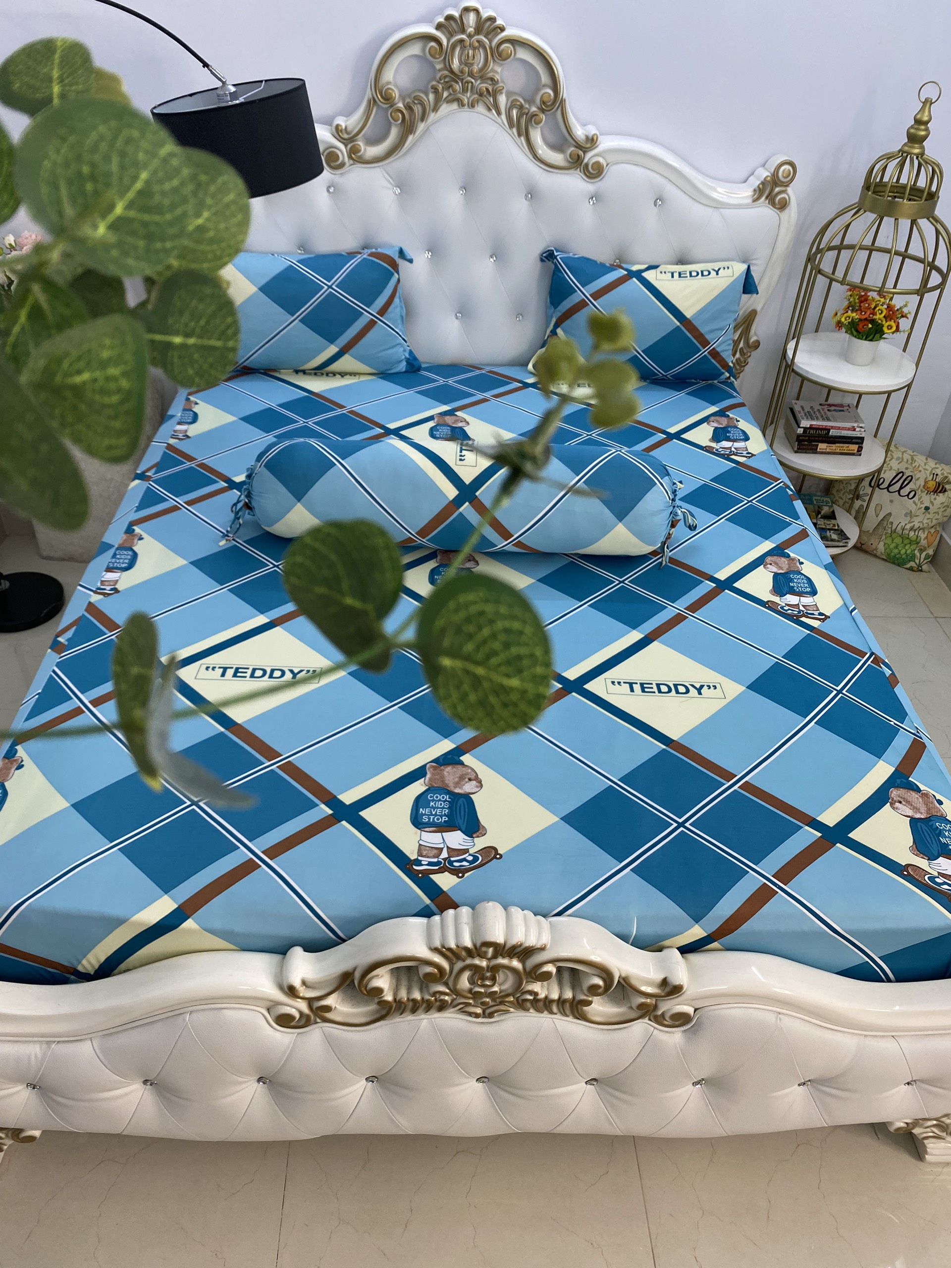 Bộ drap gối thun Hàn Quốc mát lạnh