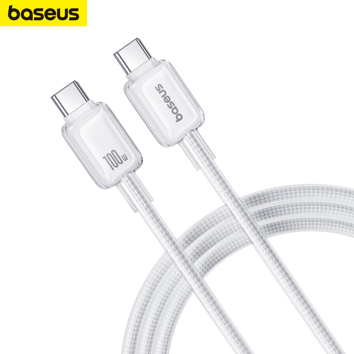 Cáp Sạc Nhanh Và Truyền Dữ Liệu Type C to Type C Baseus Crystal Clear 100W - Hàng chính hãng