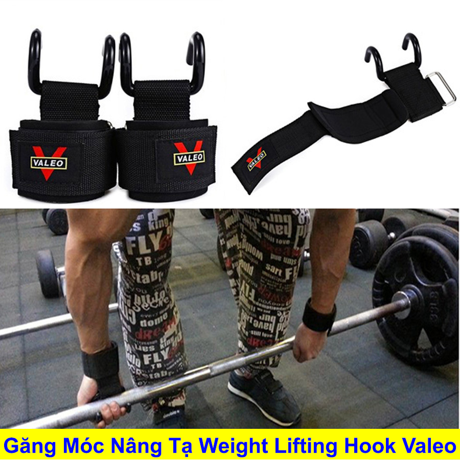 Găng Tay Có Móc Hỗ Trợ Nâng Tạ Weight Lifting Hook Valeo (1 Đôi)