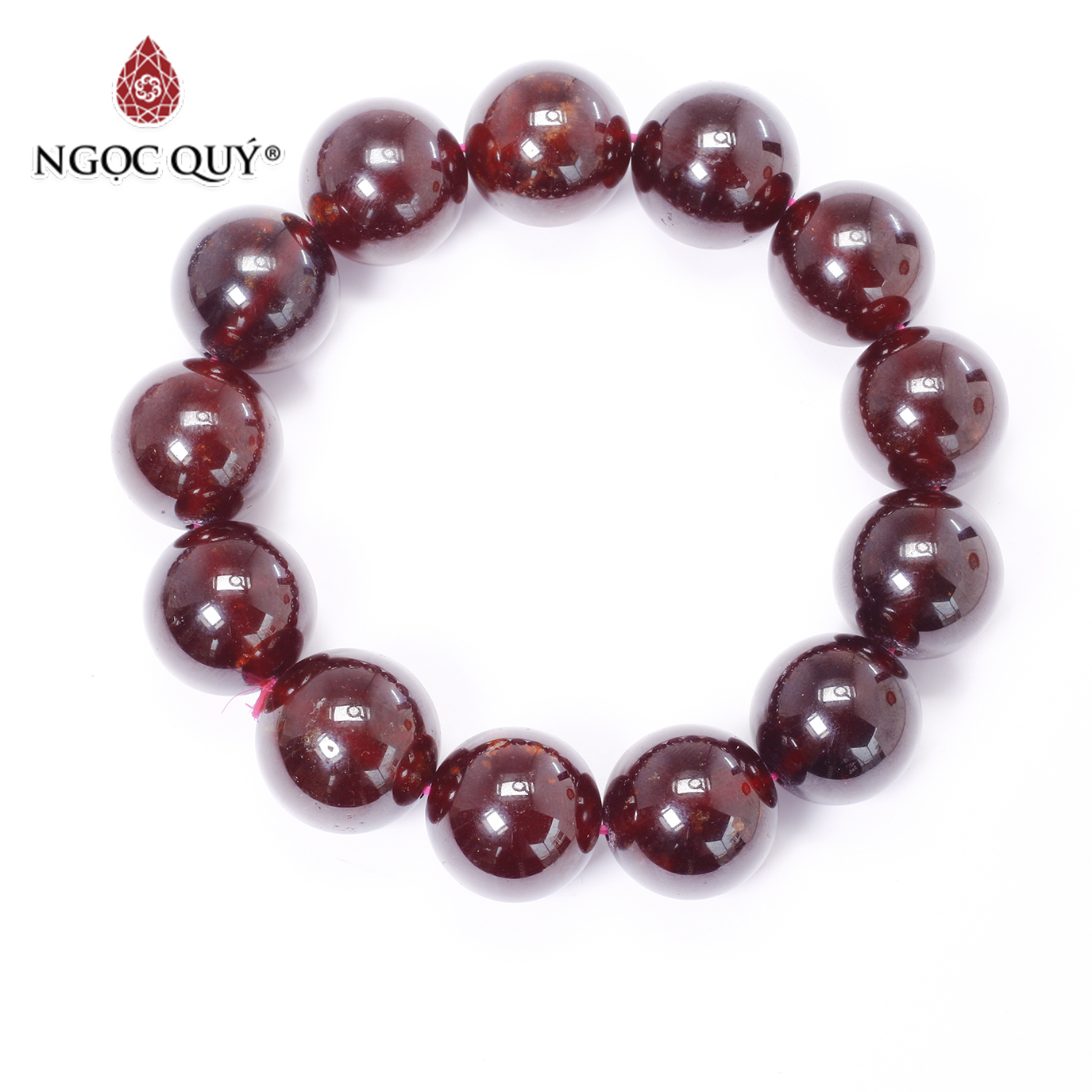 Vòng tay phong thủy nam đá garnet AAA mệnh hỏa, thổ - Ngọc Quý Gemstones