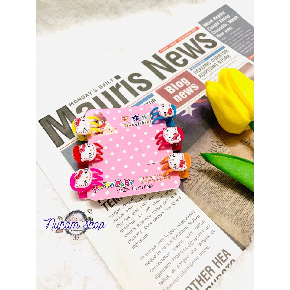 VỈ 6 KẸP CÀNG CUA PHIÊN BẢN NHỎ CUTE GẮN CHARM BẮT MẮT ĐÁNG YÊU CHO BÉ- NUNAM SHOP