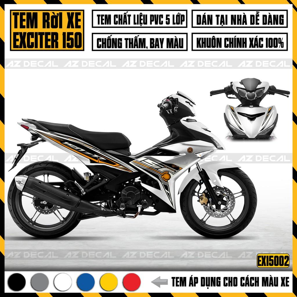 Tem Rời Dán Xe Exciter 150 Mẫu Text 150 ZR | EX15002 | Decal Xe Ex150 Chất Liệu PVC Cao Cấp, Dễ Dán Tại Nhà