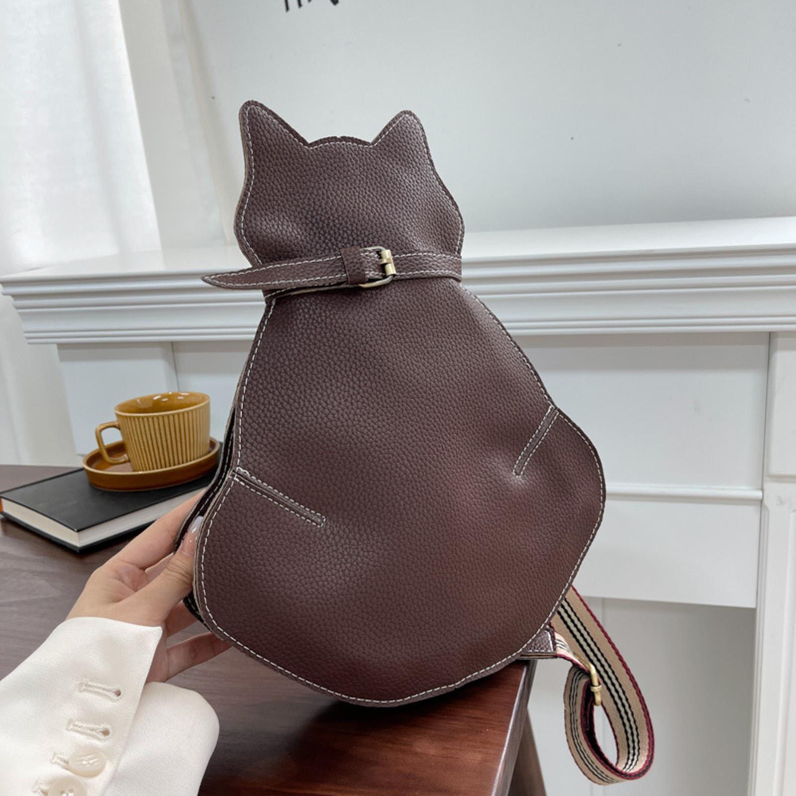 Bags for Women Crossbody Bag Casual fashion Daypack Lady Gift PU Leather Cute cat shape for Travel Fitness Outdoor