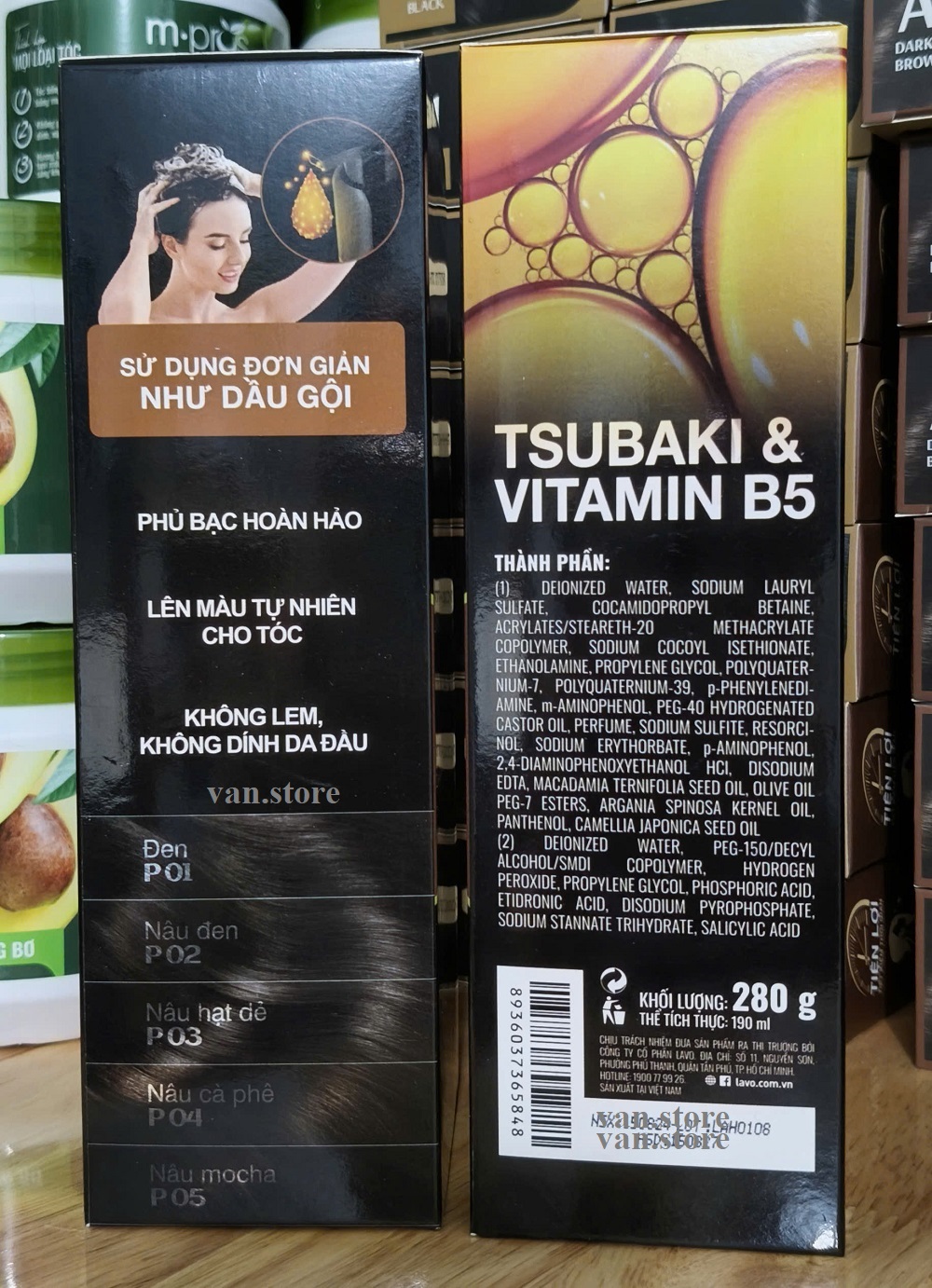 Dầu Gội Thảo Dược Nhuộm Tóc ĐEN/ NÂU PHỦ BẠC SIÊU DƯỠNG LAVOX FLASH