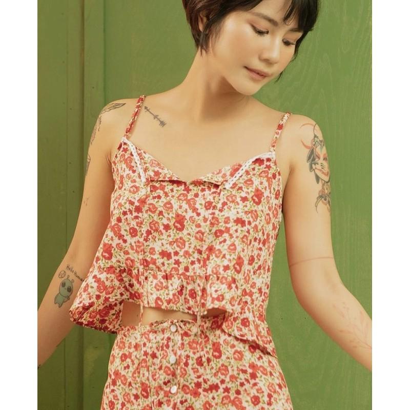Hoachoem - Áo Lola Pointelle Croptop + Chân Váy Lola Pointelle Mini Skirt