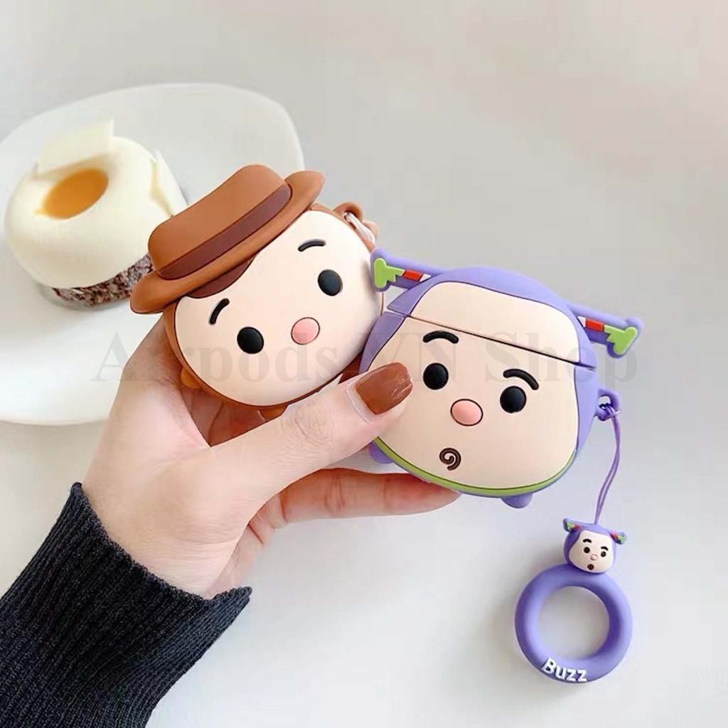 Bao Case Ốp dành cho Airpods 1/2 Buzz and Woody silicon 3d cao cấp