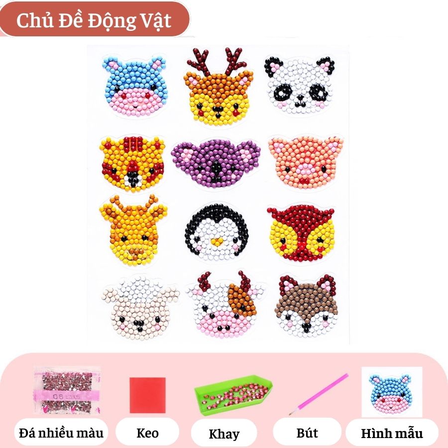 41 Hình Tranh Đính Đá Sticker Mini Trang Trí Sáng Tạo