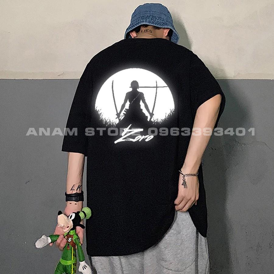 Áo thun phản quang tay lỡ nam nữ ZORO