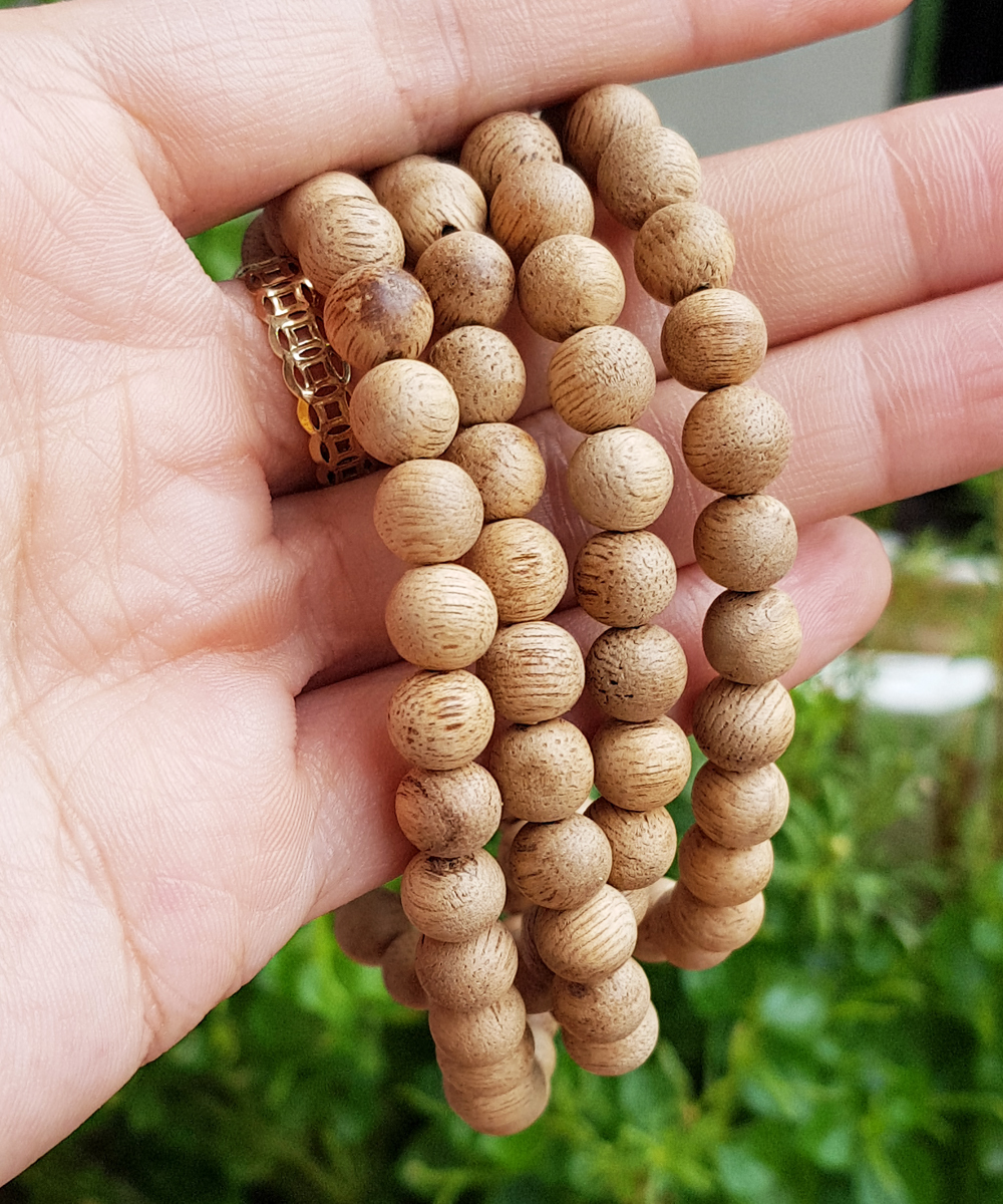 Chuỗi trầm hương dó vườn 7mm - tràng hạt tịnh độ 108 hạt