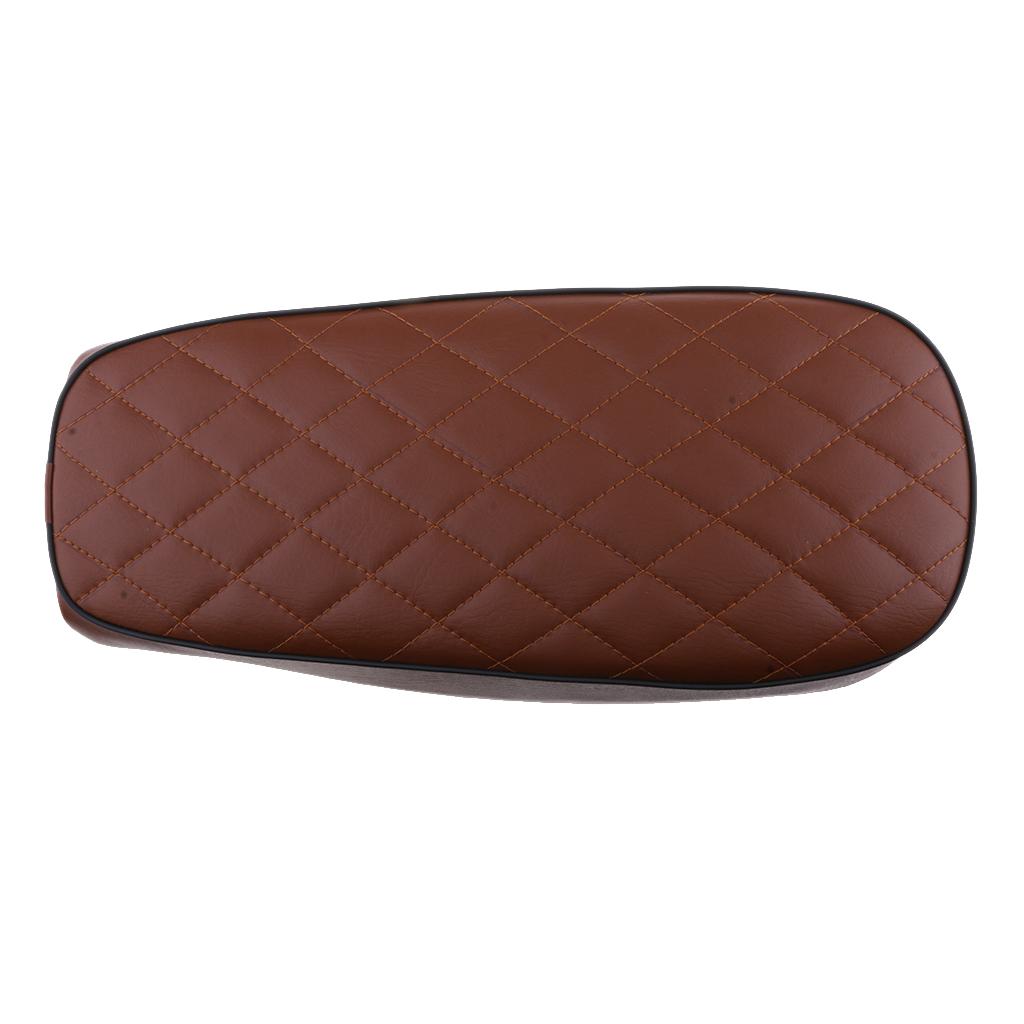 Light Brown Saddle Cafe Racer Rhombus Vintage Seat Cushion for Honda CG125