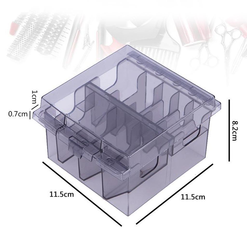 Transparent Hair Clipper Storage Box,Organizer Base Case, Electric Fader Caliper Comb Storage Hairdresser Tool