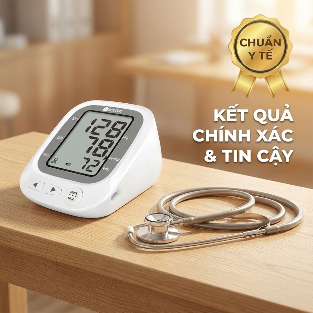 Máy đo huyết áp bắp tay Kachi JN-163B có trợ lý đọc kết quả tiếng Việt hỗ trợ người cao tuổi mắt kém - Hàng chính hãng