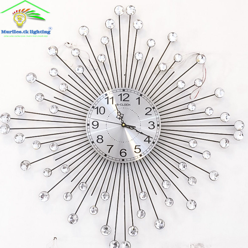 Đồng hồ Treo Tường, đồng hồ decor nghệ Thuật Cao Cấp hiện đại 3D kích cỡ lớn treo phòng khách 2339