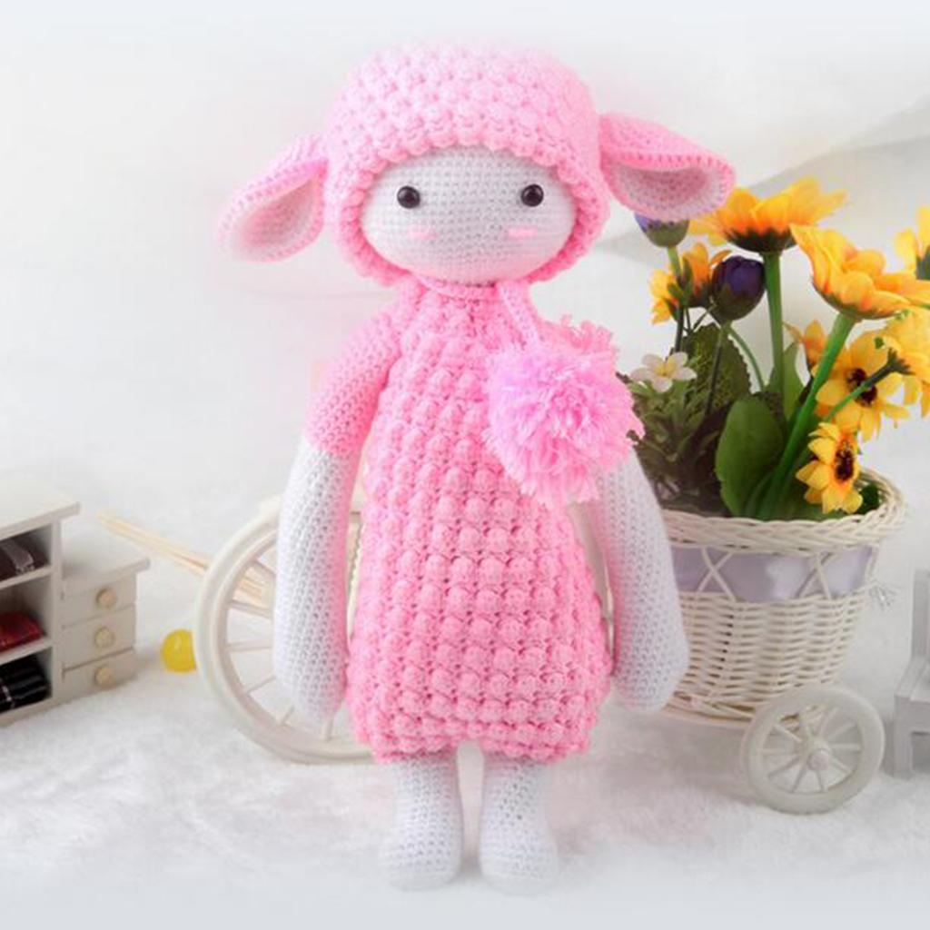 Lamb Doll Crochet Kit for Beginners Adults Hand Knitting Toy Sewing Craft