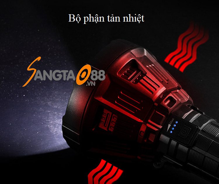 Đèn pin cầm tay P70 công suất 30W độ sáng cao, nhìn xa cao cấp w5102 (Tặng quạt nhựa mini cắm cổng USB- giao ngẫu nhiên)