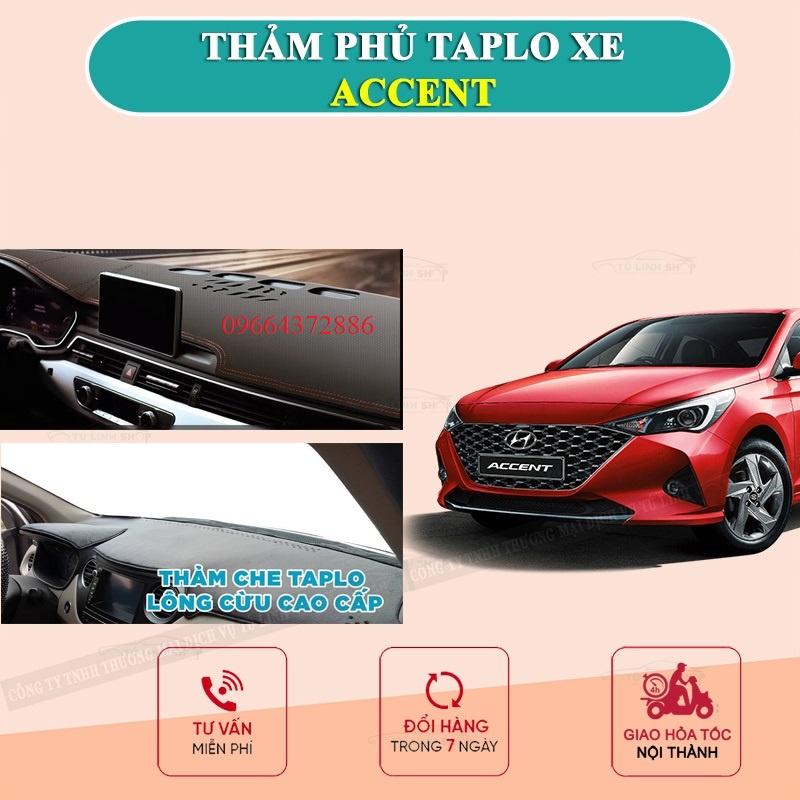 Thảm taplo da carbon Accent 2018-2023, có chống trơn trượt, vừa khít theo xe