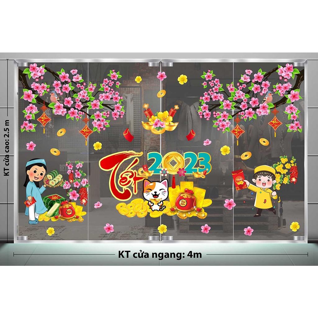 DECAL TRANG TRÍ TẾT 2023 COMBO SỐ 74