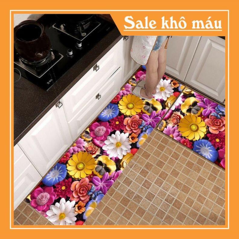 BỘ 2 THẢM BẾP 3D CHỐNG TRƠN TRƯỢT NHƯ HÌNH 4.9