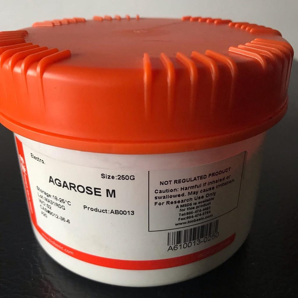 Agarose M, dùng cho điện di, Mã AB0013, Đóng gói: 50g/250g, Hãng: BioBasic-Canada