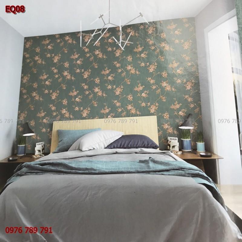 Giấy Dán Tường Vintage Hoa Dây Leo 3D Cho Phòng Ngủ, Phòng Khách, Lụa Không Keo, Khổ 10m x 53 cm, Nhiều Màu Lựa Chọn