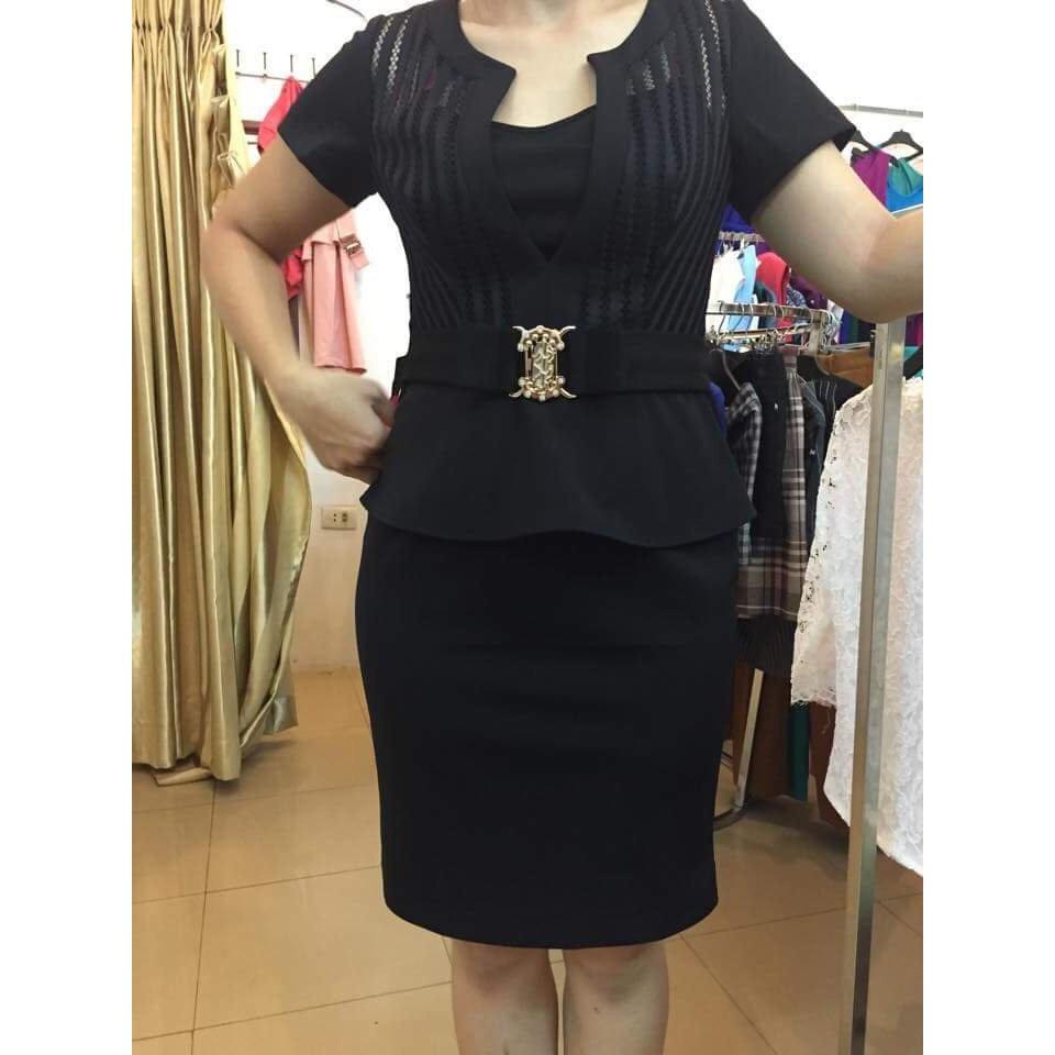 NEW ĐẦM PEPLUM ÁO LƯỚI NGOÀI VHC01