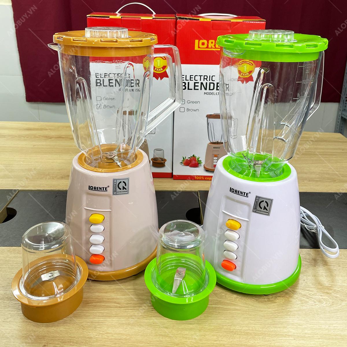 Máy xay sinh tố 2 cối Nhựa Lorente LT-2566 - Giao màu ngẫu nhiên - Hàng chính hãng