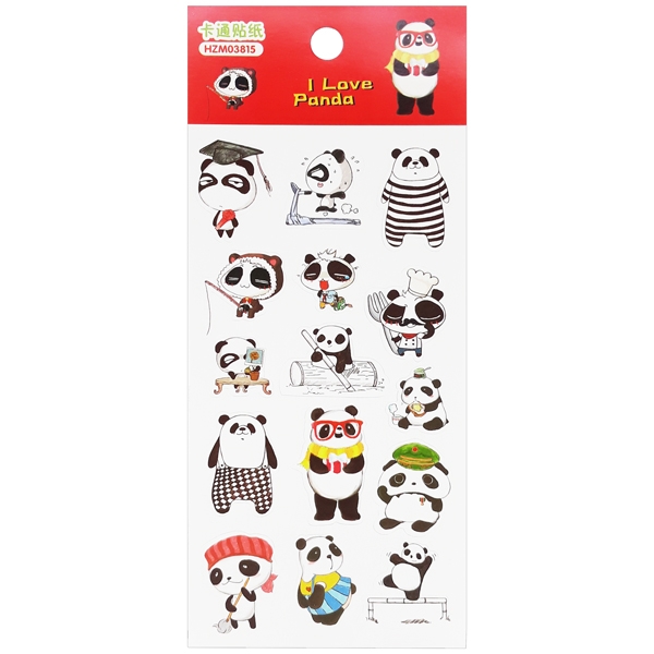 Bộ 3 Sticker Panda GUBHZMT03815 - Mẫu 4