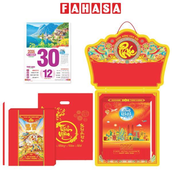 Lịch Bloc Cực Đại - Phong Cảnh Thế Giới - Bảng Treo Metalize-Hoa - 25 x 35 cm - TĐ14