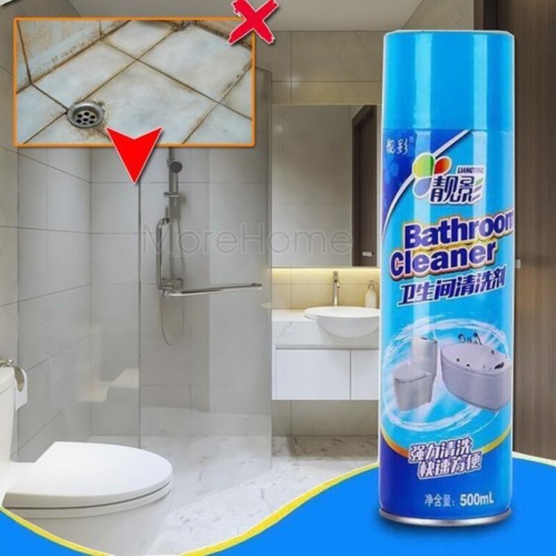 Bình Xịt Bọt Tuyết Cầm Tay Giúp Tẩy Rửa Nhà Vệ Sinh Bathroom Cleaner 500ml XANH