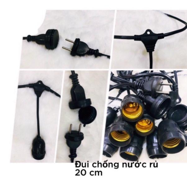 Bộ dây đui ngoài thiên nhiên tự nhiên có sẵn bóng chống nước, đèn trang trí sảnh, quán bar, cafe DT DDT