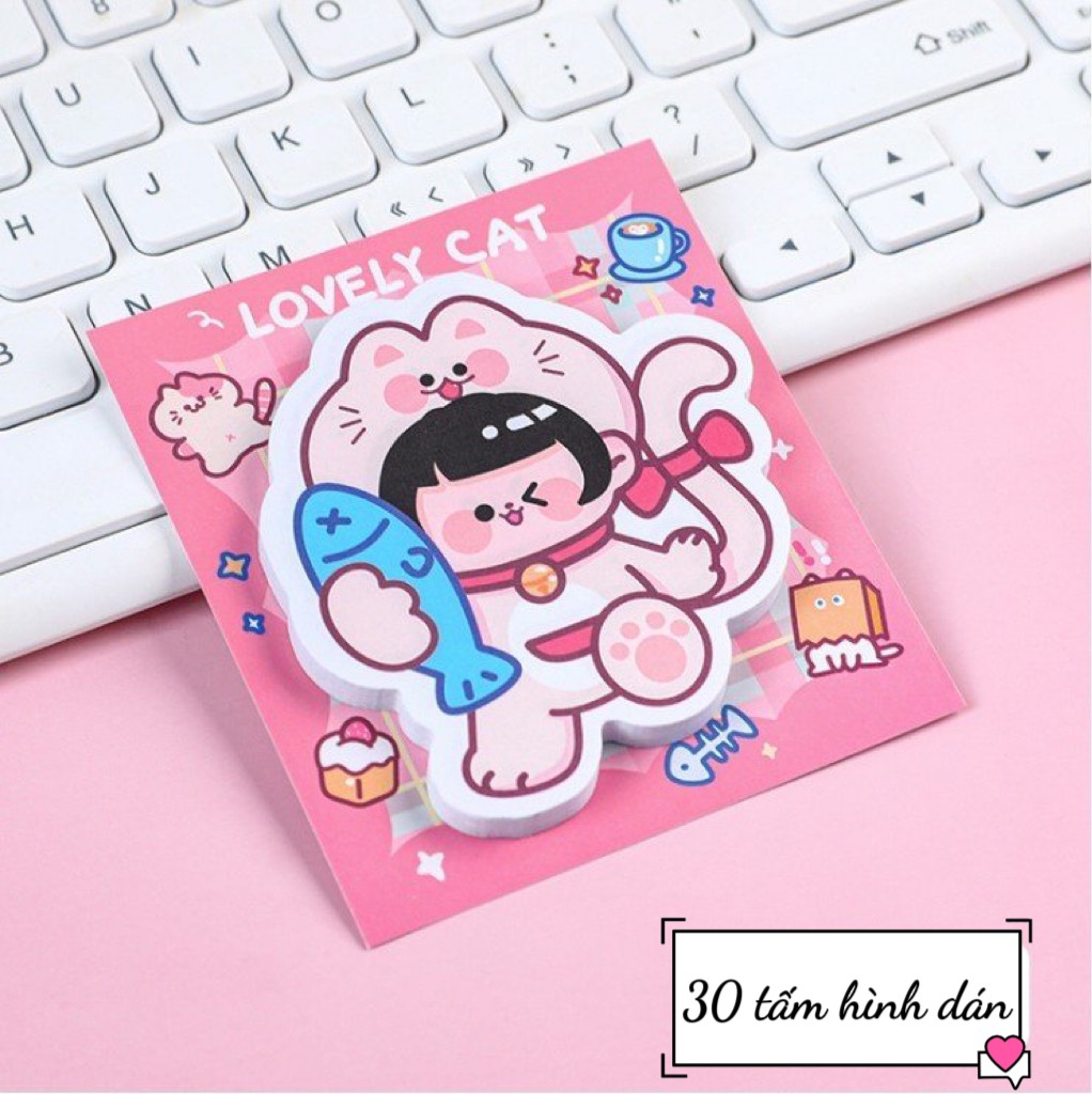 Set 30 hình dán sticker trang trí cute cỡ lớn hình con vật xinh xỉu dán sách vở giá rẻ tặng quà học sinh