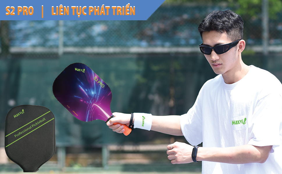 MAXVI Vợt tập Pickleball S2 PRO 14mm 230g Bảo hành 3 tháng Dành cho người mới chơi