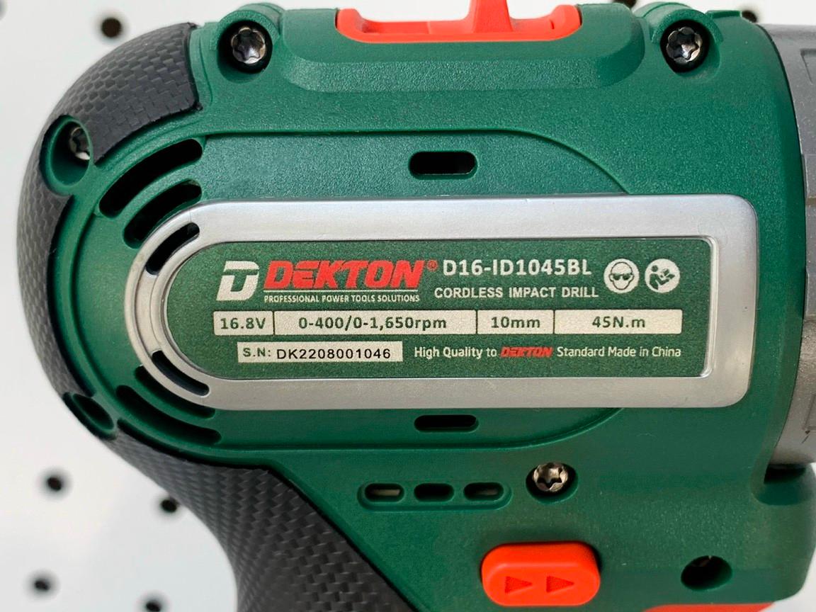 MÁY KHOAN CẦM TAY NHỎ GỌN DÙNG PIN 16.8V 45N.m  DEKTON D16-ID1045BL - HÀNG CHÍNH HÃNG