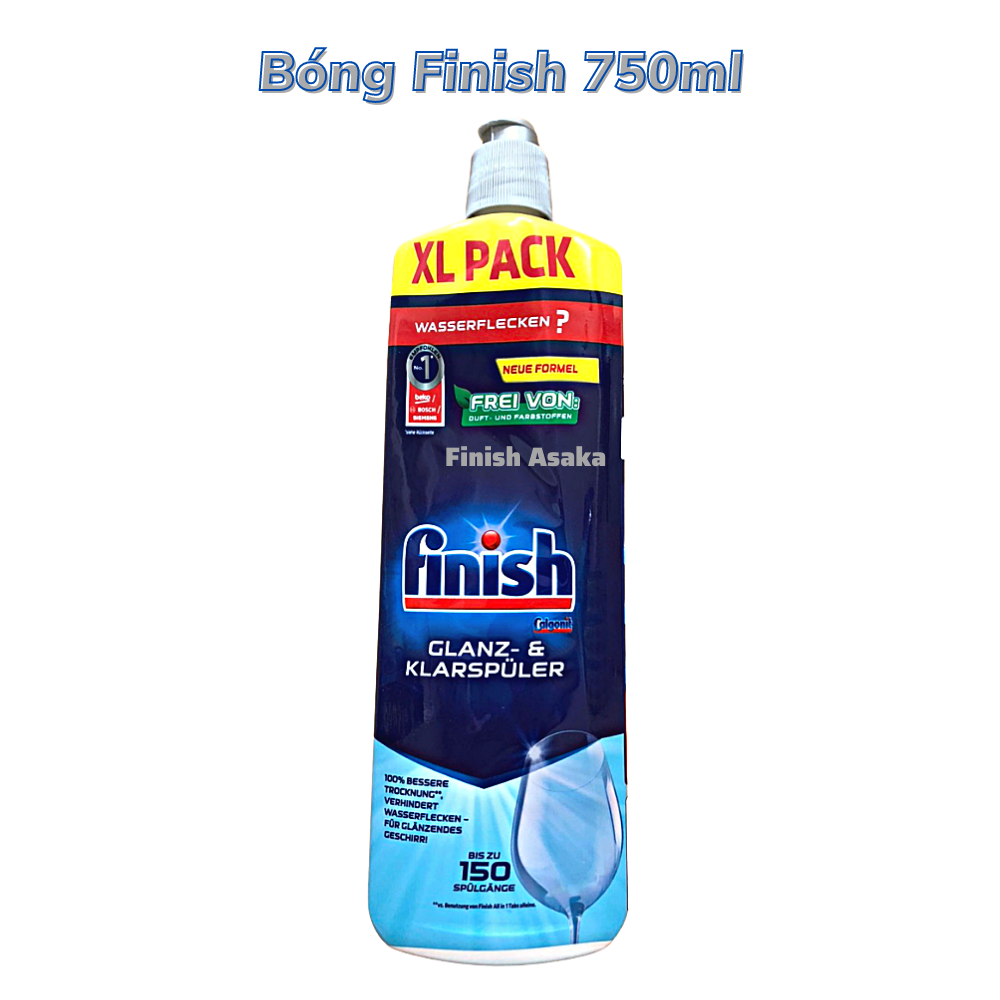 Combo rửa bát Finish: Muối hộp 4kg, Bột Classic can 2,5kg, Nước Làm bóng 750ml - Chính Hãng.