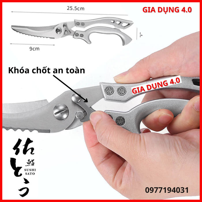 Kéo cắt gà cao cấp sản xuất tại NHẬT BẢN bằng thép trắng không gỉ