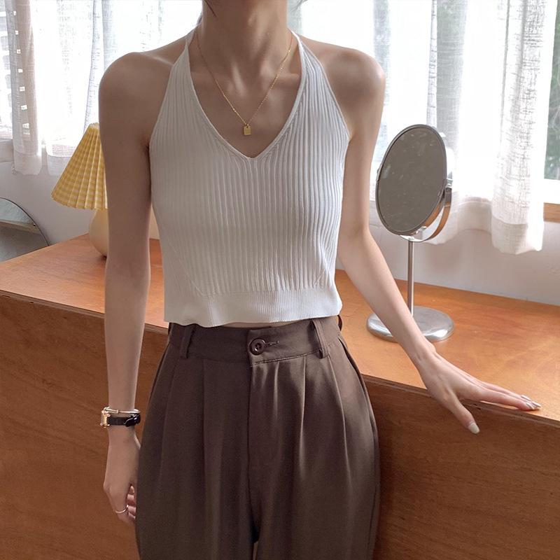 MS248 Áo yếm buộc cổ bo gấu