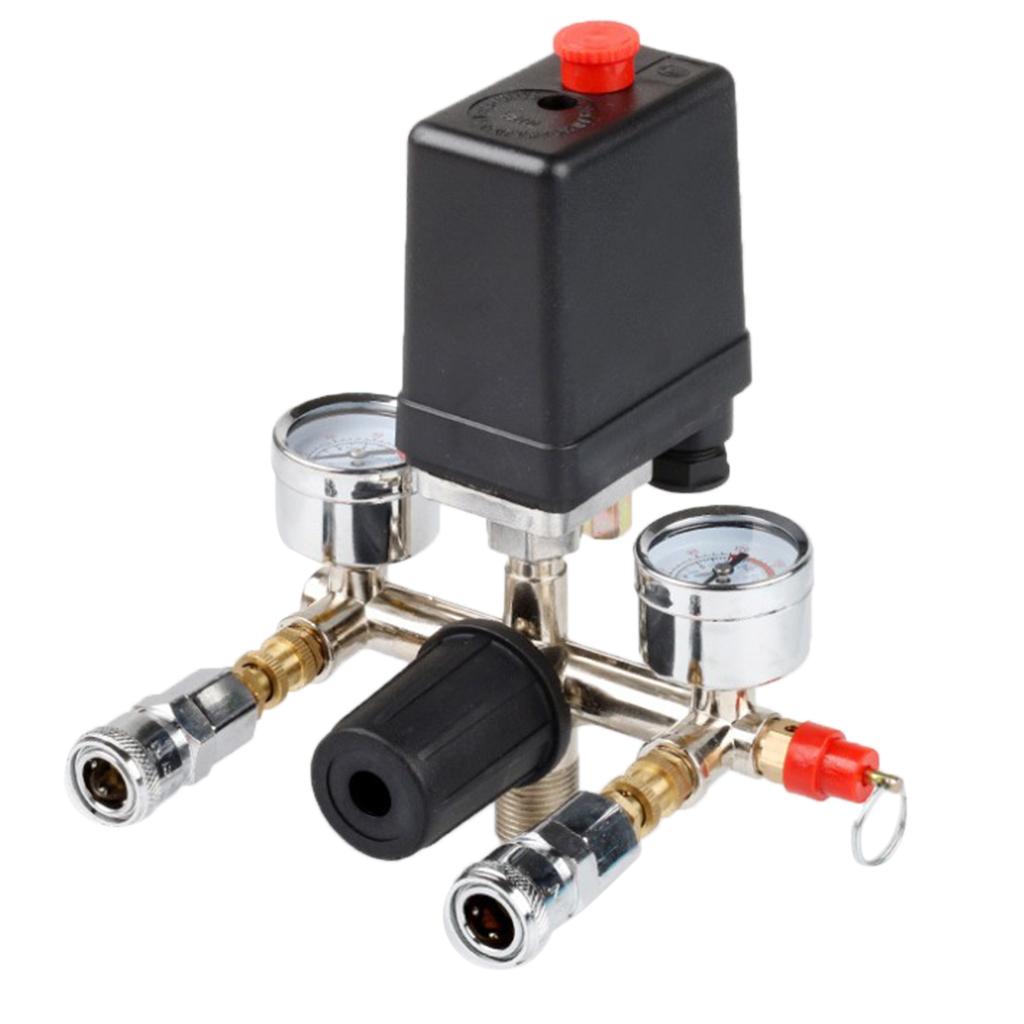 Không Khí Van Áp Suất Công Tắc Điều Khiển Đa Tạp Ổn Với Đồng Hồ Đo 0.5-0.8MPA   Phạm Vi Áp