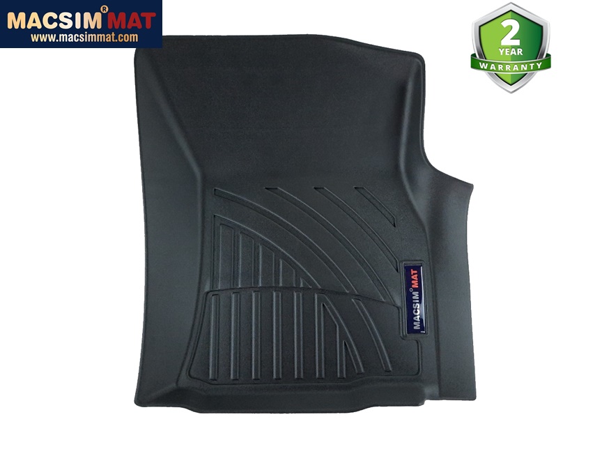 Thảm lót sàn xe ô tô dành cho Toyota Hilux 2015-đến nay Nhãn hiệu Macsim chất liệu nhựa TPV cao cấp màu đen