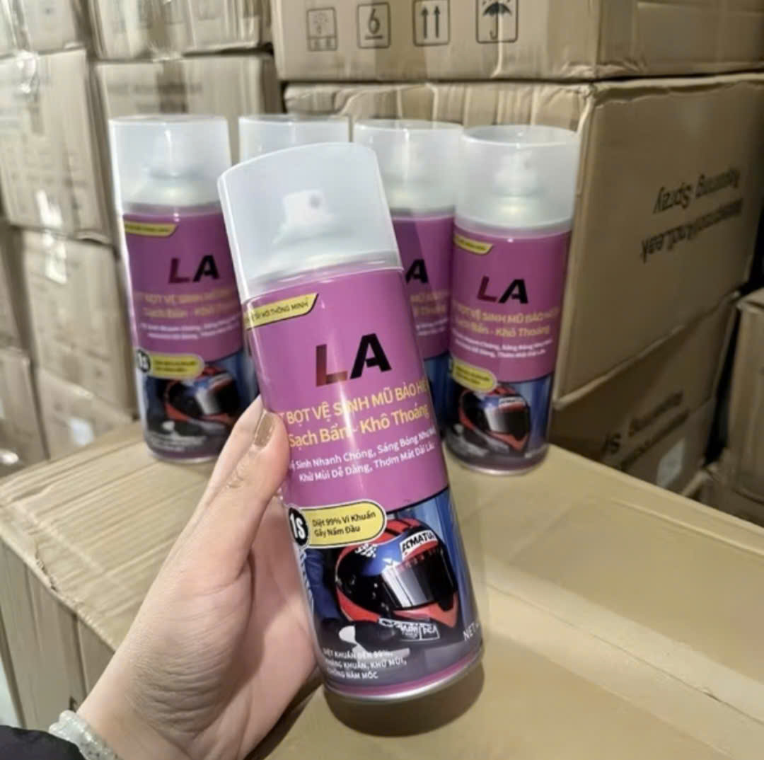 [KoSuyTu] CHAI XỊT VỆ SINH MŨ BẢO HIỂM BỌT TUYẾT LA 450ml - Hương Chanh &amp; Hoa Hồng (IB Chọn)